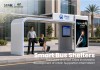 Futuristic Smart Bus Shelter with Digital Display and Advertising Light Box Futuristic Smart Bus Shelter with Digital Display and Advertising Light Box