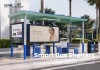 Modern Modular Bus Shelter with Advertising Display and Waste Bins
