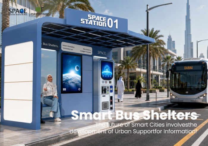 Solar Smart Bus Shelter with Digital Display | MASTERWAY Solar Smart Bus Shelter with Digital Display | MASTERWAY