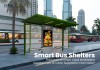 Smart Green Bus Shelter with Advertising Light Box and LED Lighting
