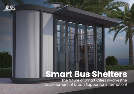 Smart Bus Shelter with Mini Library and Advertising Light Box
