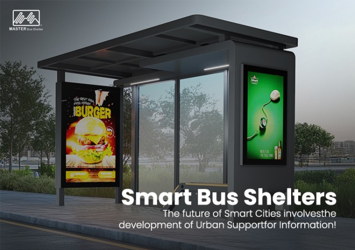 Outdoor Bus Stop Light Box with Double Sided Poster Display Frame
