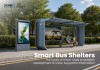 Modern Bus Shelter with Advertising Lightbox and Independent Poster Display Modern Bus Shelter with Advertising Lightbox and Independent Poster Display