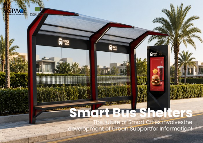 Modular Bus Shelter with Bus Stop Light Box and LED Lighting | Masterway
