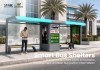 Modular Smart Bus Shelter with Advertising Light Box and Bus Stop Sign