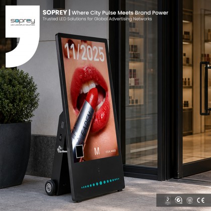 43 Inch Outdoor Portable LCD Poster Screen High Brightness Digital Signage Display for Retail Advertising