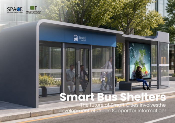 Modular Smart Bus Shelter with Glass Waiting Room and Advertising Light Box