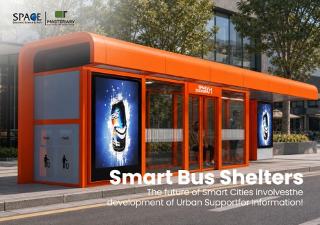 Enclosed Smart Bus Shelter with LED Ad Displays | MASTERWAY