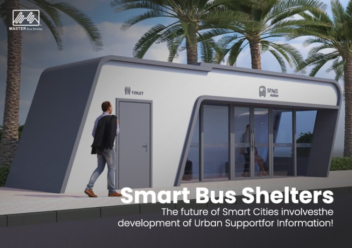 Smart Enclosed Bus Shelter with Public Toilet