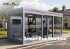 Enclosed Smart Bus Shelter with Glass Waiting Room and Digital Display