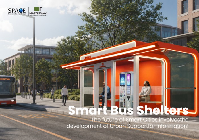 Enclosed Smart Bus Shelter with Vending Machine and LED Lighting | MASTERWAY