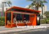 Modern Orange Bus Shelter with Advertising Light Box | Masterway