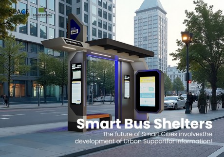 Outdoor Bus Shelter with Seating and Canopy for Urban Public Transport