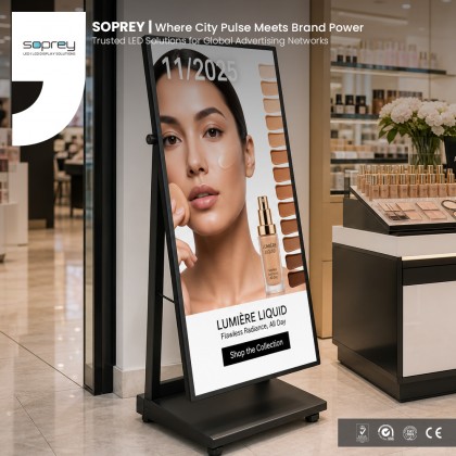 55 Inch Indoor LCD Poster Screen Floor Standing High Brightness Digital Signage Display for Shops and Restaurants