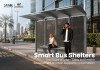 Minimalist Open Series Bus Shelter with Curved Roof and Glass Panels