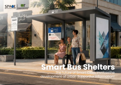 Modular Bus Shelter with Advertising Light Box and Bus Stop Sign